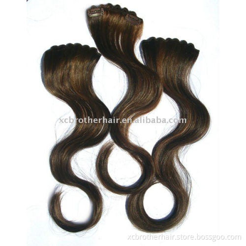 Wholesale superior quality remy clip in human hair extensions